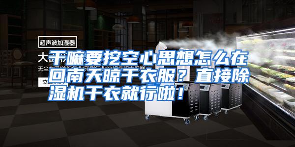干嘛要挖空心思想怎么在回南天晾干衣服？直接除湿机干衣就行啦！
