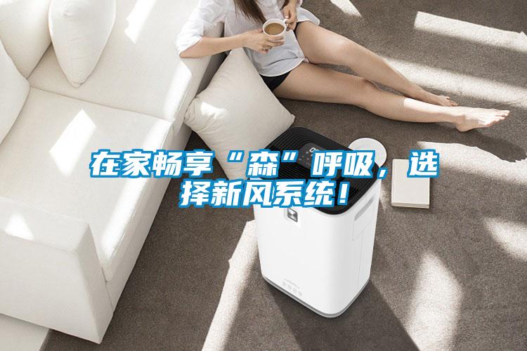在家畅享“森”呼吸，选择新风系统！