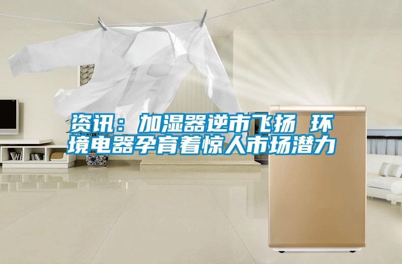 资讯：加湿器逆市飞扬 环境电器孕育着惊人市场潜力