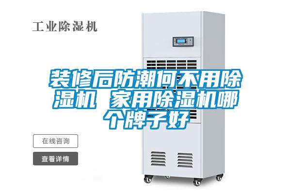 装修后防潮何不用除湿机 家用除湿机哪个牌子好