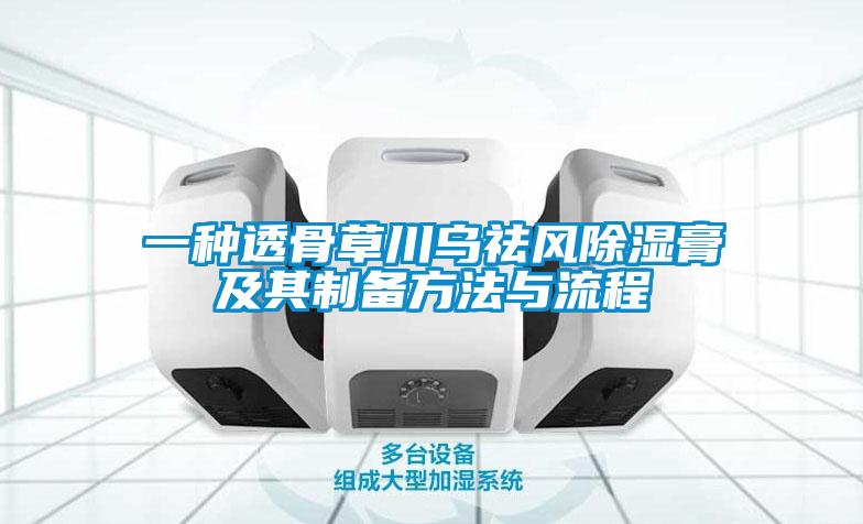 一种透骨草川乌祛风除湿膏及其制备方法与流程