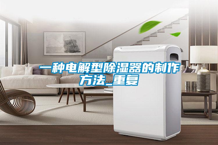 一种电解型除湿器的制作方法_重复
