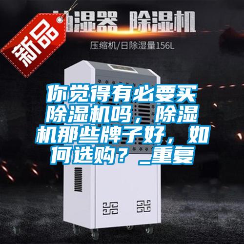 你觉得有必要买除湿机吗，除湿机那些牌子好，如何选购？_重复