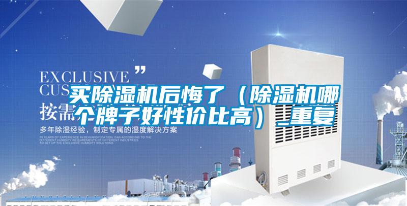 买除湿机后悔了（除湿机哪个牌子好性价比高）_重复