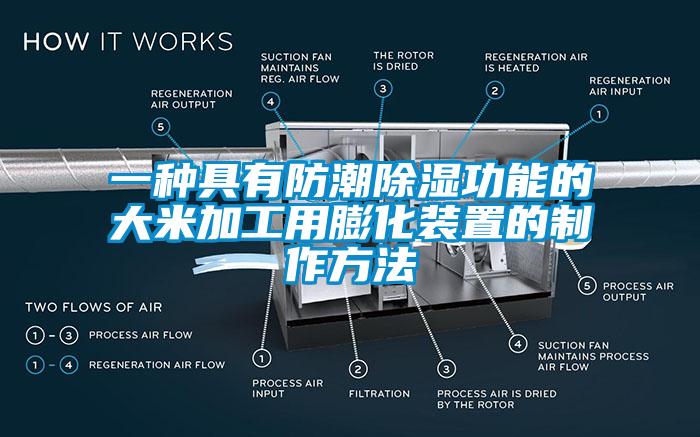 一种具有防潮除湿功能的大米加工用膨化装置的制作方法