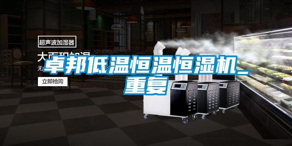 卓邦低温恒温恒湿机_重复
