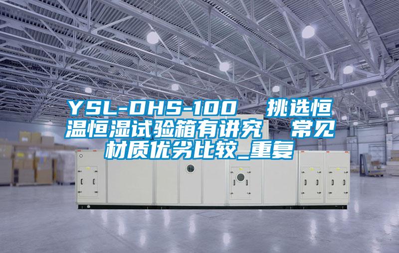 YSL-DHS-100  挑选恒温恒湿试验箱有讲究  常见材质优劣比较_重复