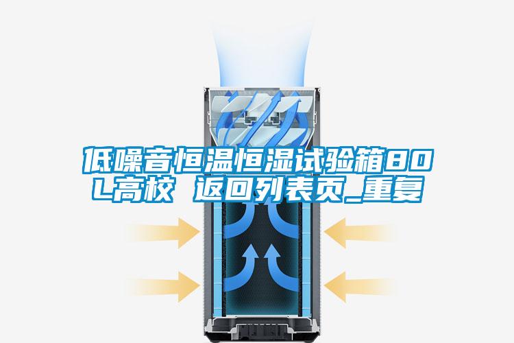 低噪音恒温恒湿试验箱80L高校 返回列表页_重复