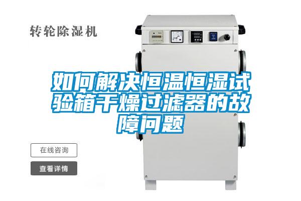 如何解决恒温恒湿试验箱干燥过滤器的故障问题