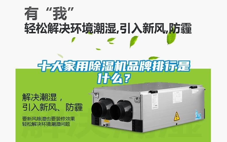 十大家用除湿机品牌排行是什么？