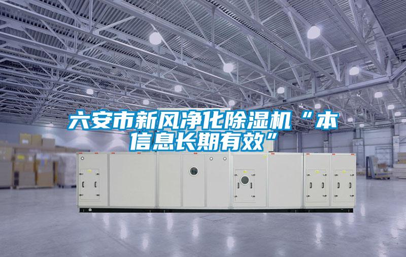 六安市新风净化除湿机“本信息长期有效”
