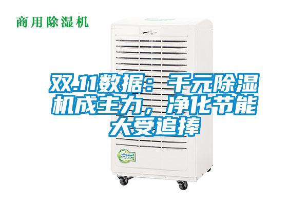 双.11数据:千元除湿机成主力,净化节能大受追捧