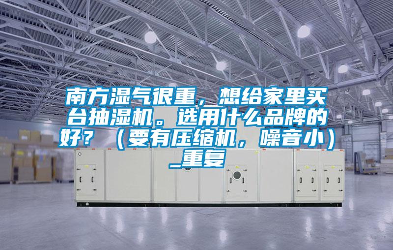 南方湿气很重，想给家里买台抽湿机。选用什么品牌的好？（要有压缩机，噪音小）_重复