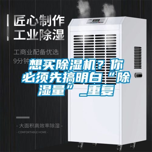 想买除湿机？你必须先搞明白“除湿量”_重复