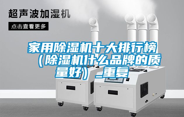家用除湿机十大排行榜（除湿机什么品牌的质量好）_重复