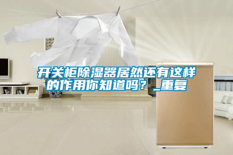开关柜除湿器居然还有这样的作用你知道吗？_重复