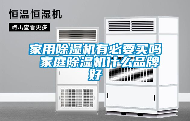 家用除湿机有必要买吗 家庭除湿机什么品牌好