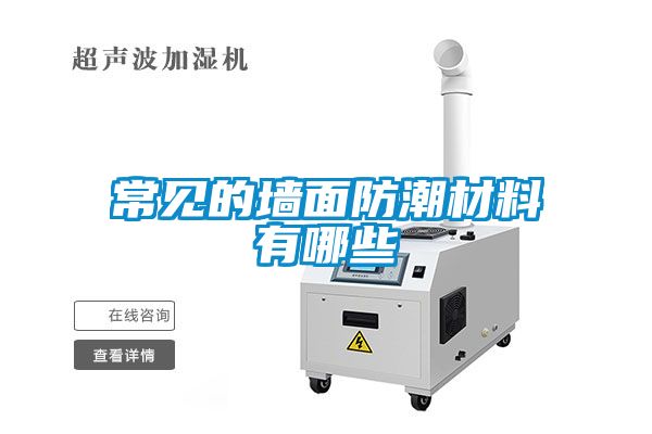常见的墙面防潮材料有哪些