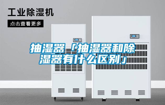 抽湿器「抽湿器和除湿器有什么区别」