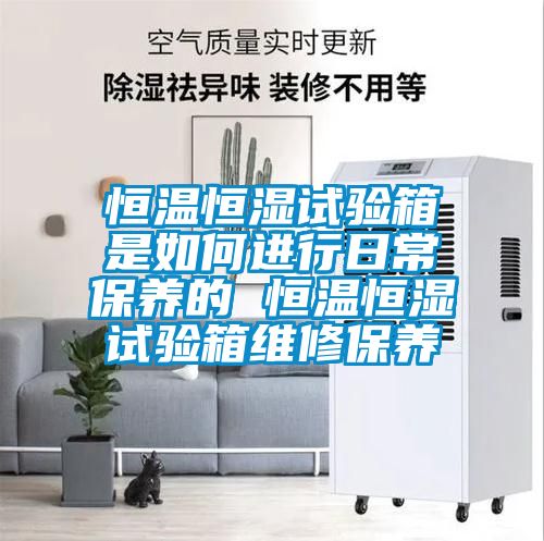 恒温恒湿试验箱是如何进行日常保养的 恒温恒湿试验箱维修保养