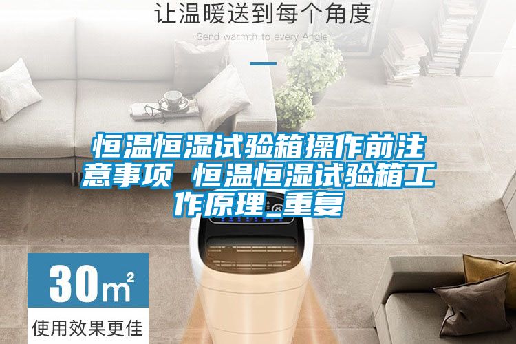 恒温恒湿试验箱操作前注意事项 恒温恒湿试验箱工作原理_重复