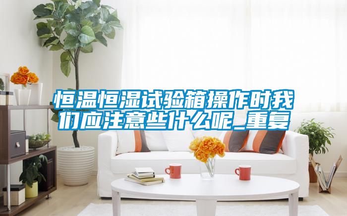 恒温恒湿试验箱操作时我们应注意些什么呢_重复