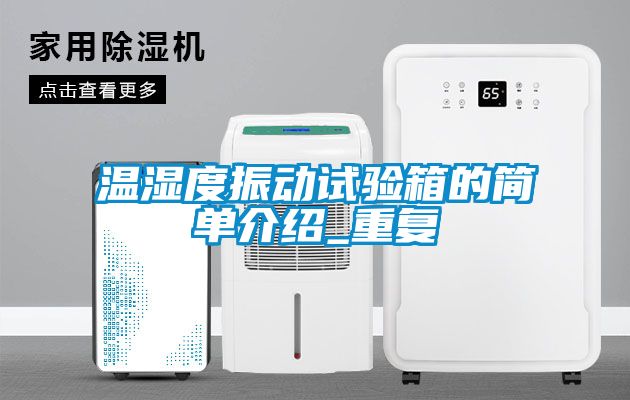 温湿度振动试验箱的简单介绍_重复