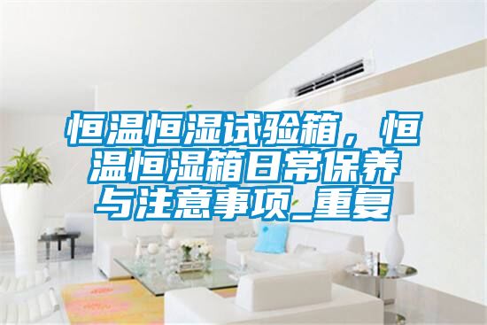 恒温恒湿试验箱，恒温恒湿箱日常保养与注意事项_重复