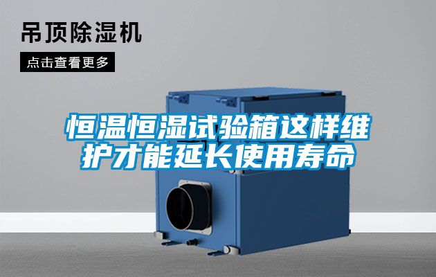 恒温恒湿试验箱这样维护才能延长使用寿命