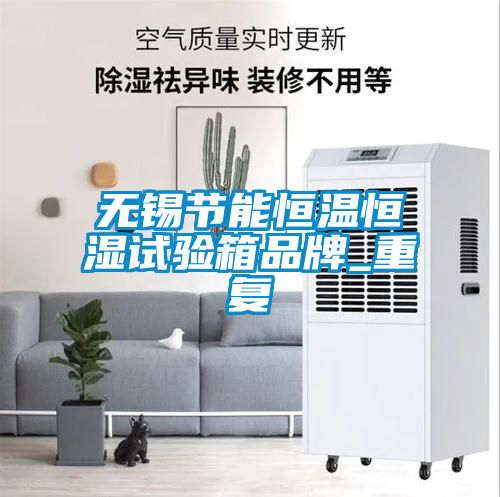 无锡节能恒温恒湿试验箱品牌_重复