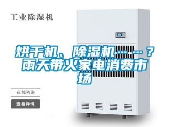 行业资讯烘干机、除湿机……？雨天带火家电消费市场