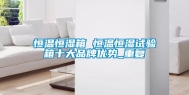 恒温恒湿箱 恒温恒湿试验箱十大品牌优势_重复