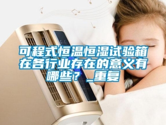 知识百科可程式恒温恒湿试验箱在各行业存在的意义有哪些？_重复