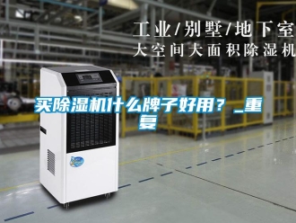 行业资讯买除湿机什么牌子好用？_重复