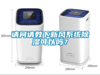 行业资讯请问请教下新风系统除湿可以吗？