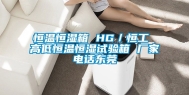 恒温恒湿箱 HG／恒工 高低恒温恒湿试验箱 厂家电话东莞