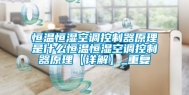 恒温恒湿空调控制器原理是什么恒温恒湿空调控制器原理【详解】_重复