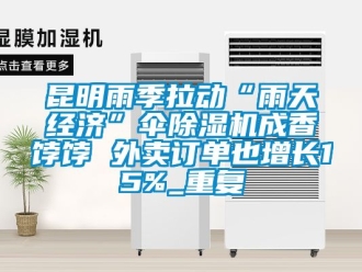 行业资讯昆明雨季拉动“雨天经济”伞除湿机成香饽饽 外卖订单也增长15%_重复