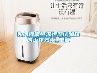 知识百科如何提高恒温恒湿试验箱的工作效率_重复