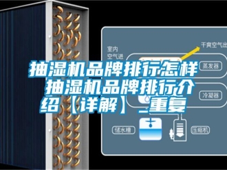 企业动态抽湿机品牌排行怎样 抽湿机品牌排行介绍【详解】_重复