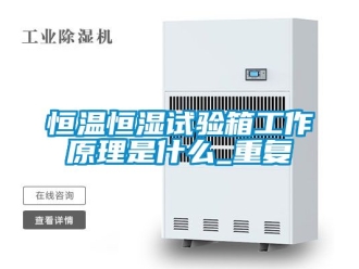 知识百科恒温恒湿试验箱工作原理是什么_重复