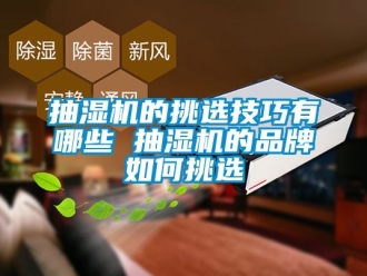 企业动态抽湿机的挑选技巧有哪些 抽湿机的品牌如何挑选