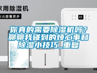 行业资讯你真的需要除湿机吗？聊聊我碰到的烦心事和除湿小技巧_重复