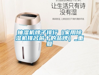 企业动态抽湿机牌子排行（家用除湿机排名前十的品牌）_重复