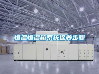 知识百科恒温恒湿箱系统保养步骤