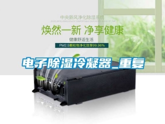 行业资讯电子除湿冷凝器_重复