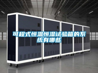 知识百科可程式恒温恒湿试验箱的系统有哪些
