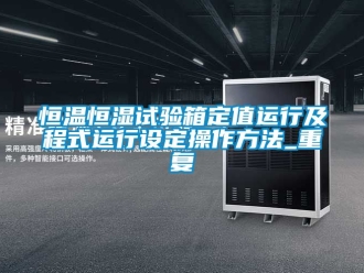 知识百科恒温恒湿试验箱定值运行及程式运行设定操作方法_重复