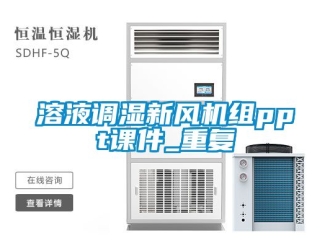 企业动态溶液调湿新风机组ppt课件_重复