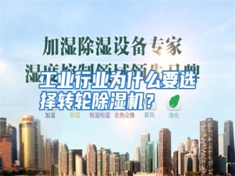 行业资讯工业行业为什么要选择转轮除湿机？